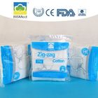 Strong Adsorption Capacity Medical Absorbent Fluffy White Zig Zag Cotton With Break