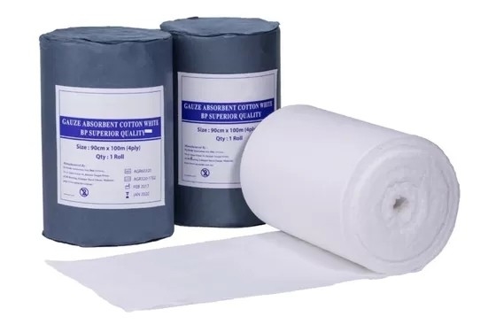 Wrótka gazy chirurgicznej 90cmX100 Yards 4Ply czyste białe miękkie absorbenty medyczne Nie-sterylowe