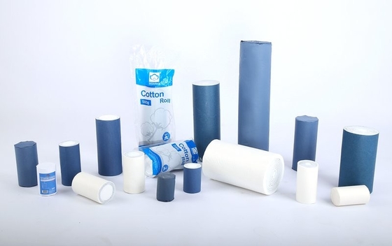Hydrofiliczne rolki bawełniane Absorbent Medyczny Biały 100% wełny Sterylna / Niesterylna Głowa cięcia