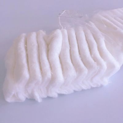 Soft Absorbent White Dressing Zig Zag Cotton Pad